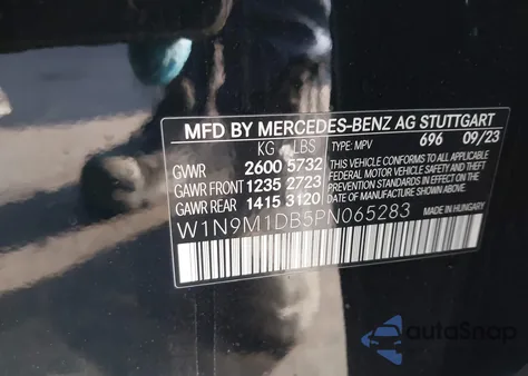 2023 Mercedes-Benz Eqb 350 Suv 4Matic из США, поврежденный, VIN W1N9M1DB5PN065283